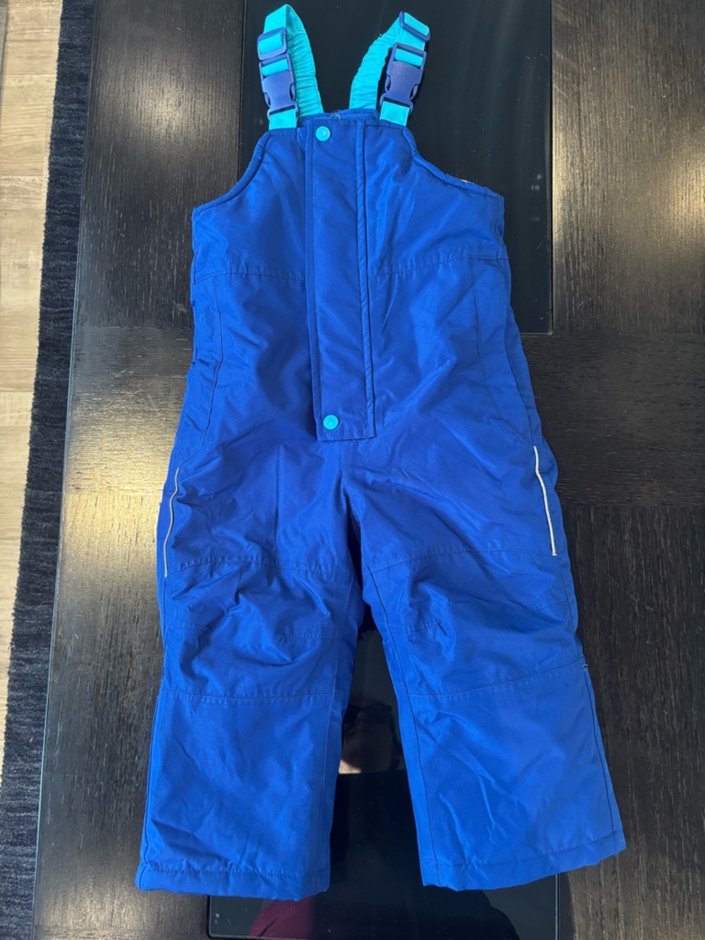 Toddler Blue Insulated Snow Bib Overalls‎ with Adjustable Straps
